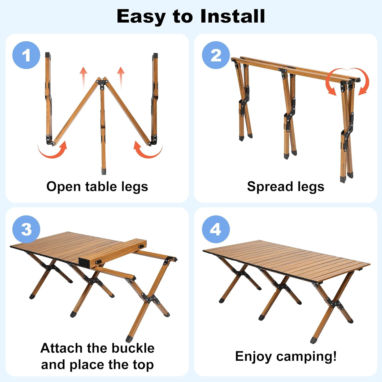 Masa pliabila de camping si drumetii, Zola, 120 x 59 x 45 cm, portabila, cadru din otel, greutate suportata 50 kg, picioare antiderapante, geanta de transport inclusa, maro Masa pliabila de camping si drumetii, Zola, 120 x 59 x 45 cm, portabila, cadru din otel, greutate suportata 50 kg, picioare antiderapante, geanta de transport inclusa, maro